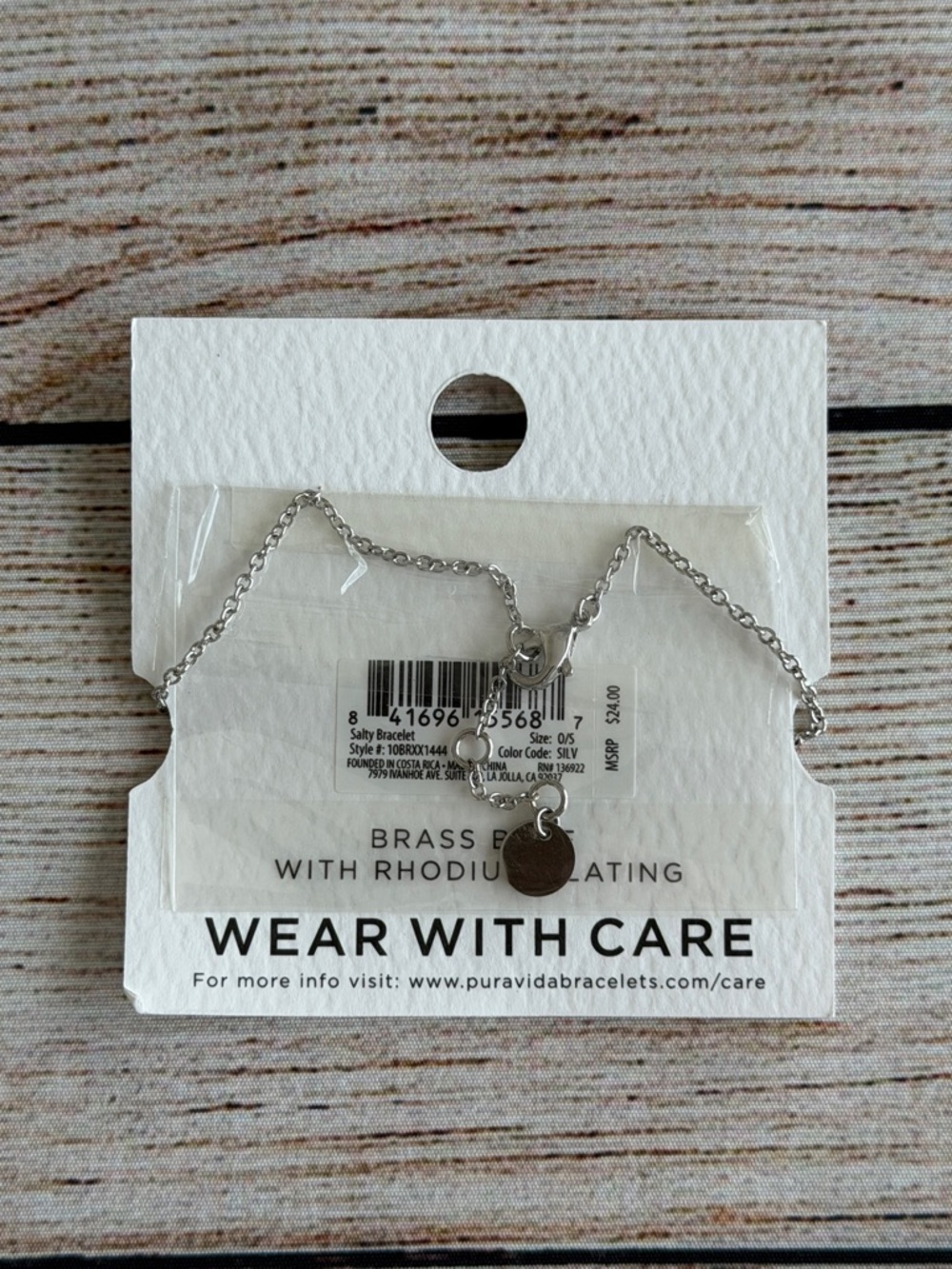 Pura Vida NWT Silver Jewelry Lot 3pc Bracelet, Necklace, Wave Barrett Boho Beach - Picture 3 of 9